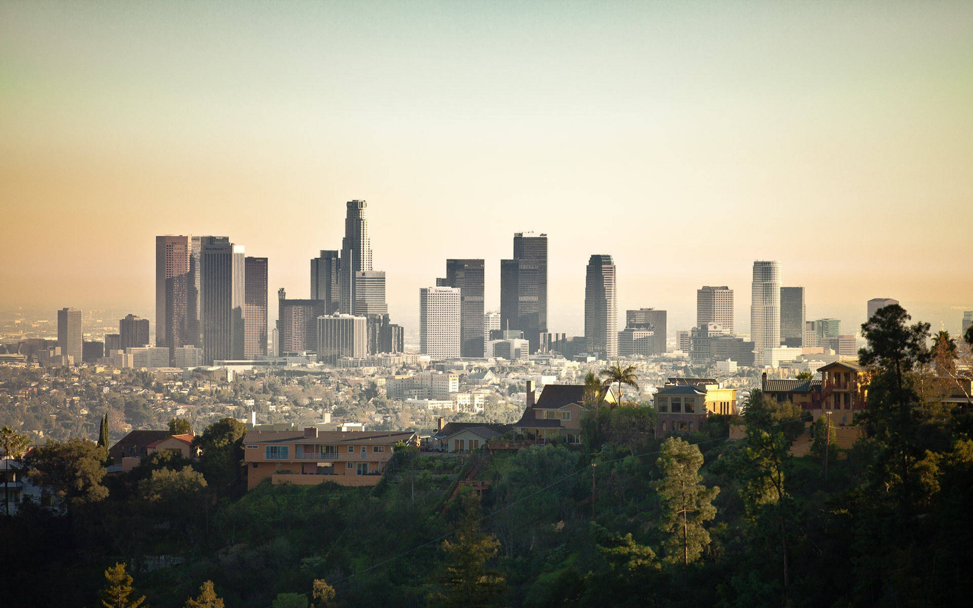 Neighborhoods And Buildings In Los Angeles 4k Wallpaper