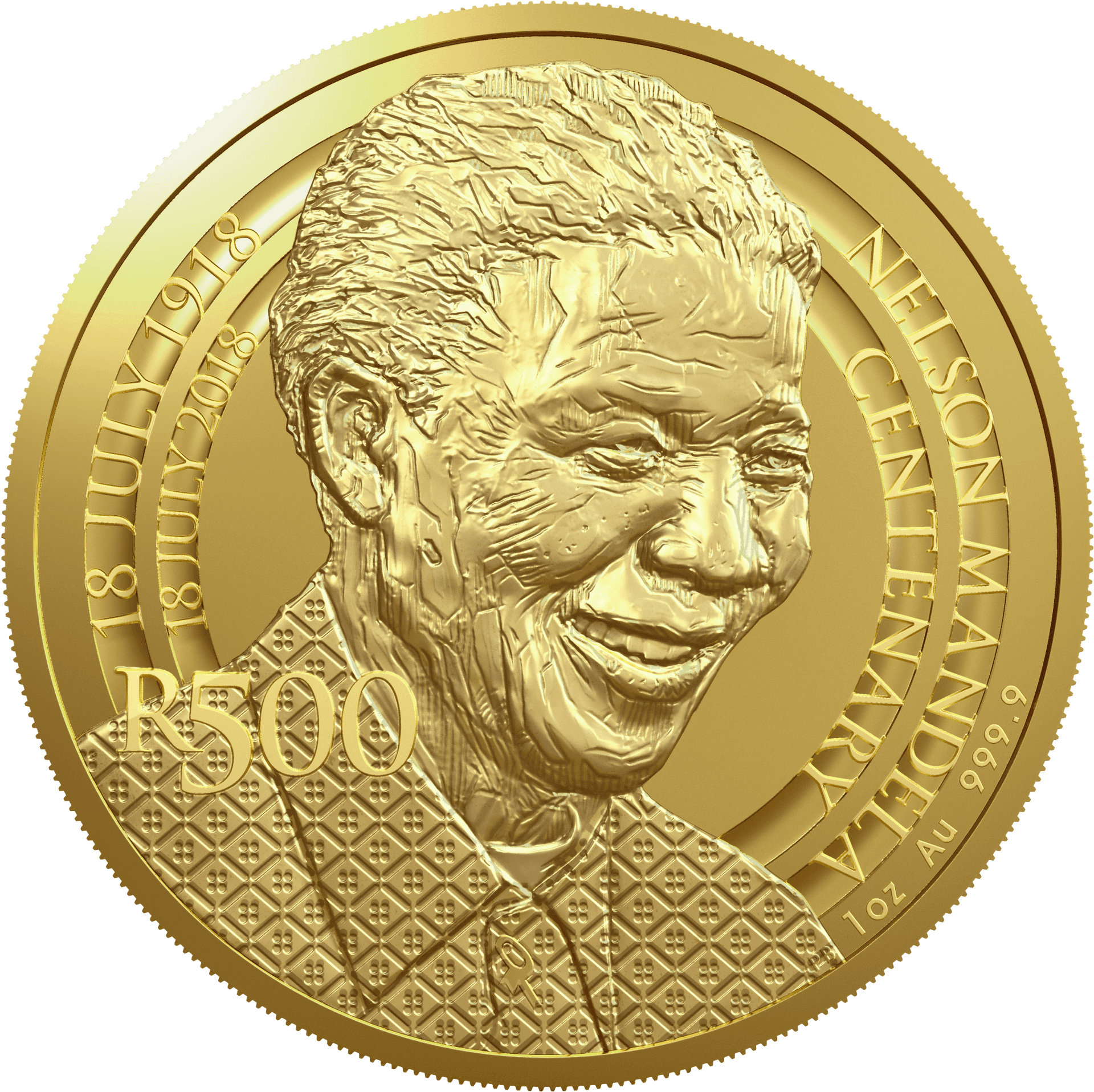 Nelson Mandela Centenary Commemorative Coin PNG