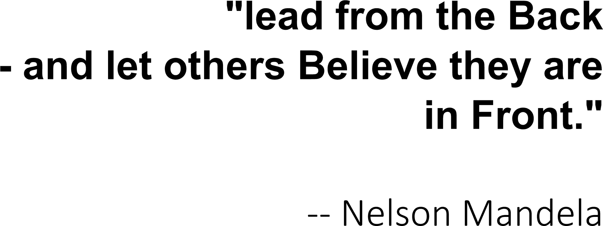 Nelson Mandela Leadership Quote PNG