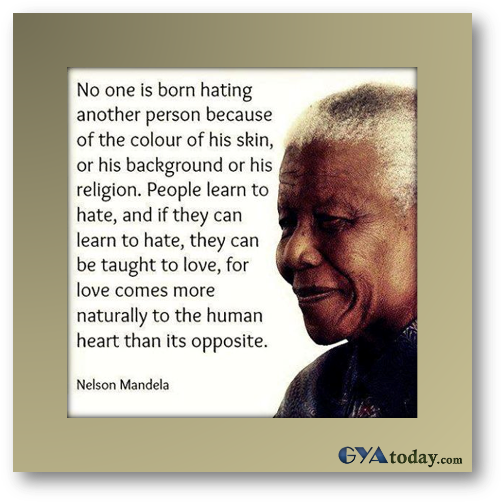 Download Nelson Mandela Loveand Hate Quote | Wallpapers.com