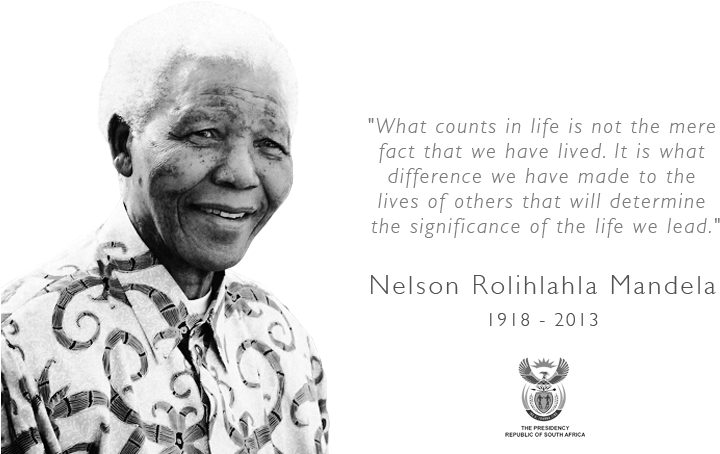 Nelson Mandela Quote Tribute PNG