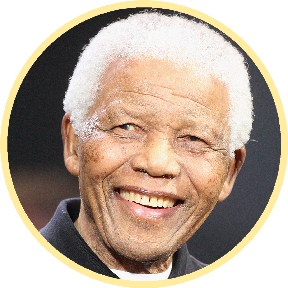 Nelson Mandela Smiling Portrait PNG