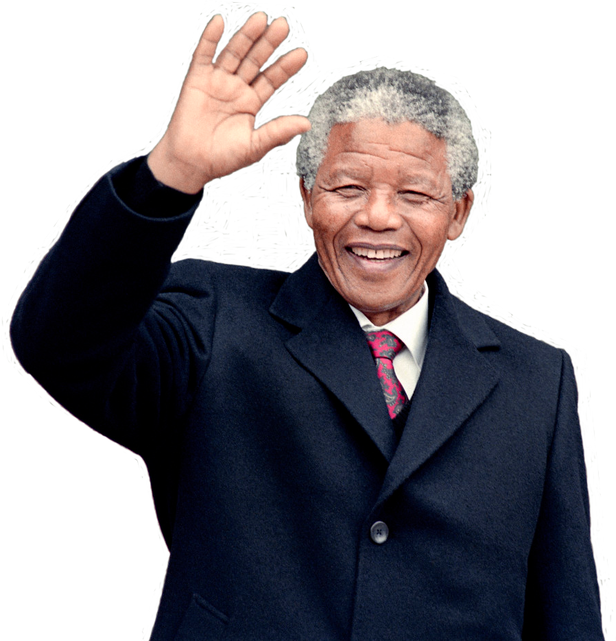 Nelson Mandela Waving Smile PNG
