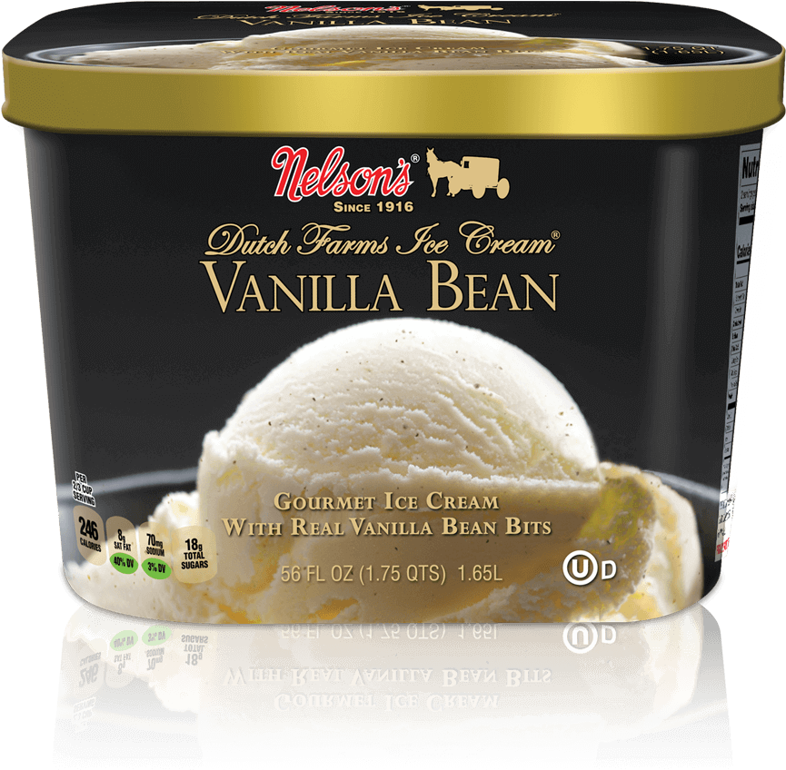 Nelsons Vanilla Bean Ice Cream Container PNG