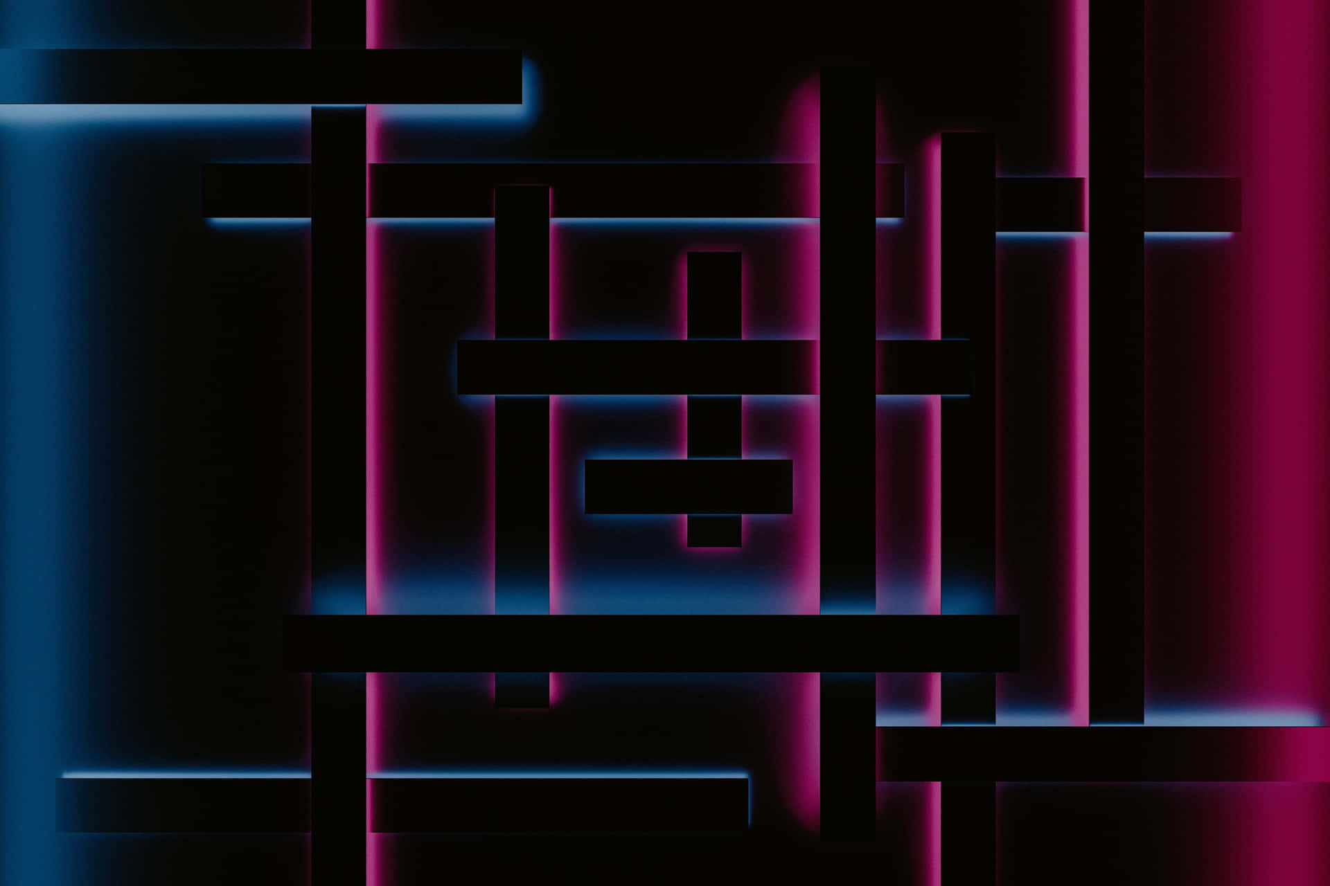 Neon Abstract Labyrinth Wallpaper