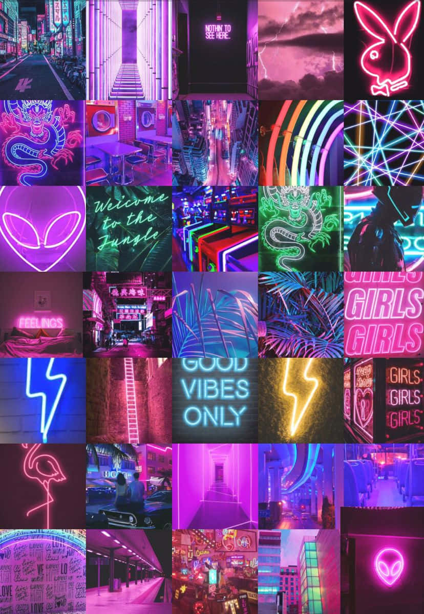 Nothing to See Here Wallpaper 4K, Purple aesthetic, Neon sign