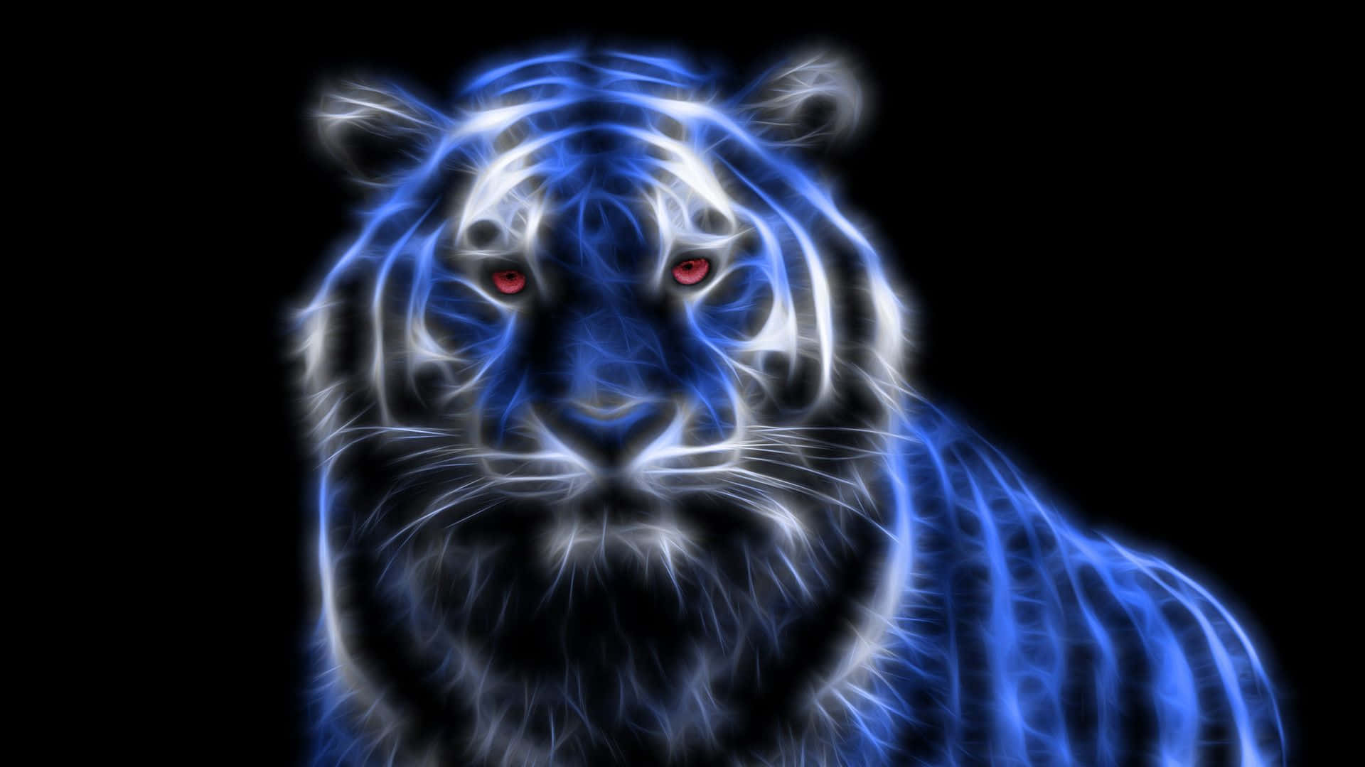 Neonanimal Bengal Tiger: Neon Djur Bengal Tiger. Wallpaper
