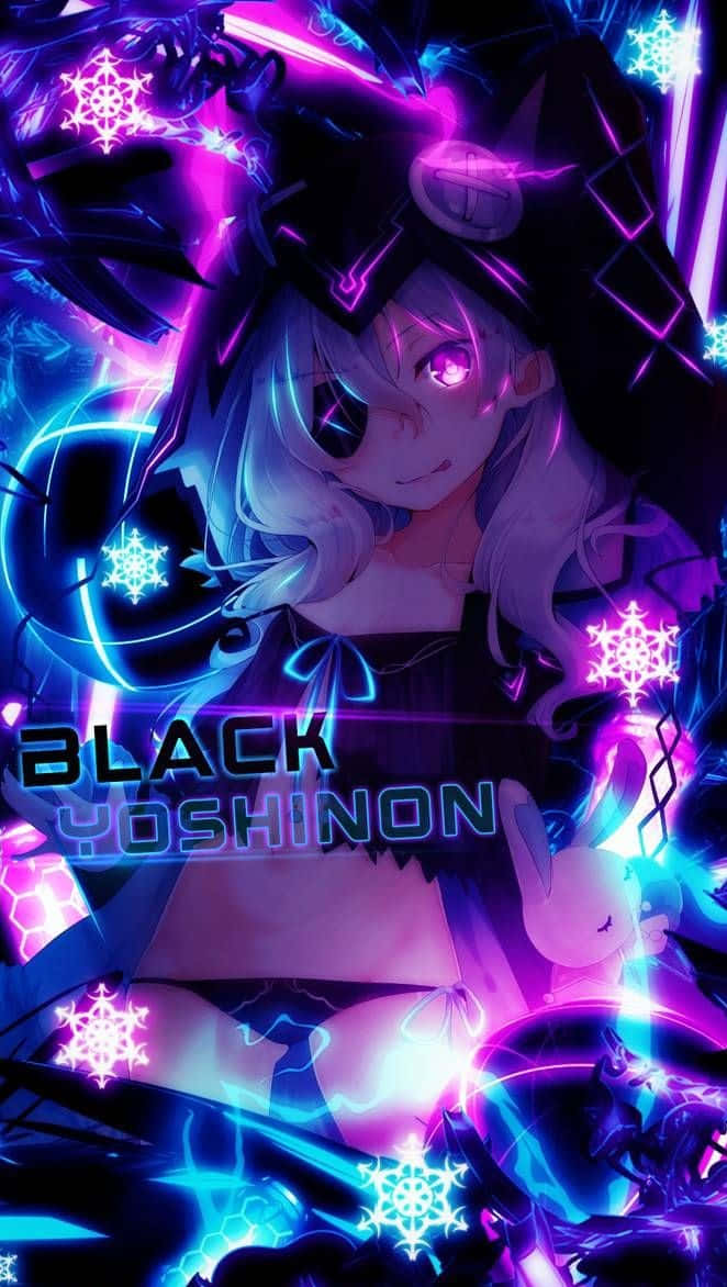 Neon Anime Black Yoshinon Wallpaper