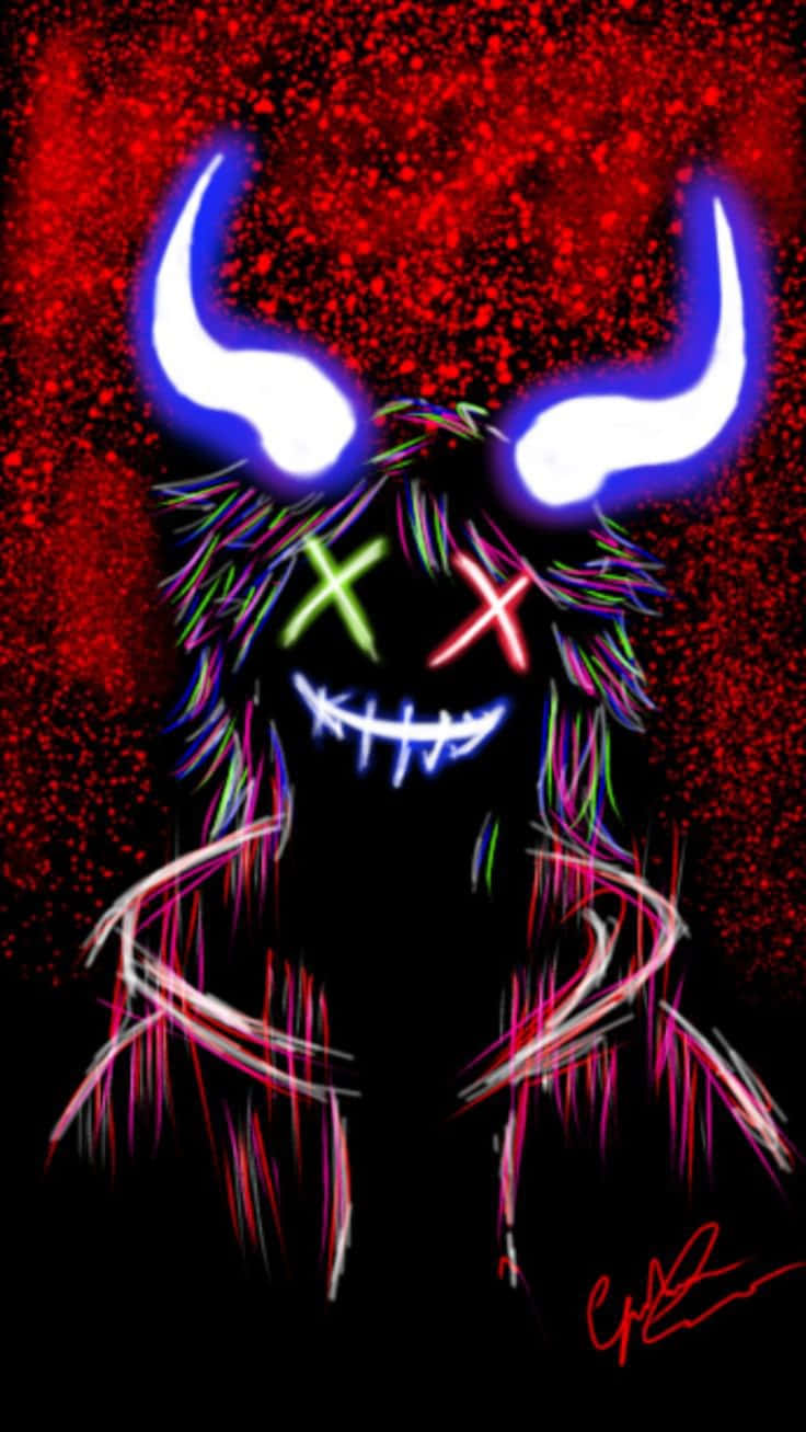 Neon Anime Dark Monster Wallpaper