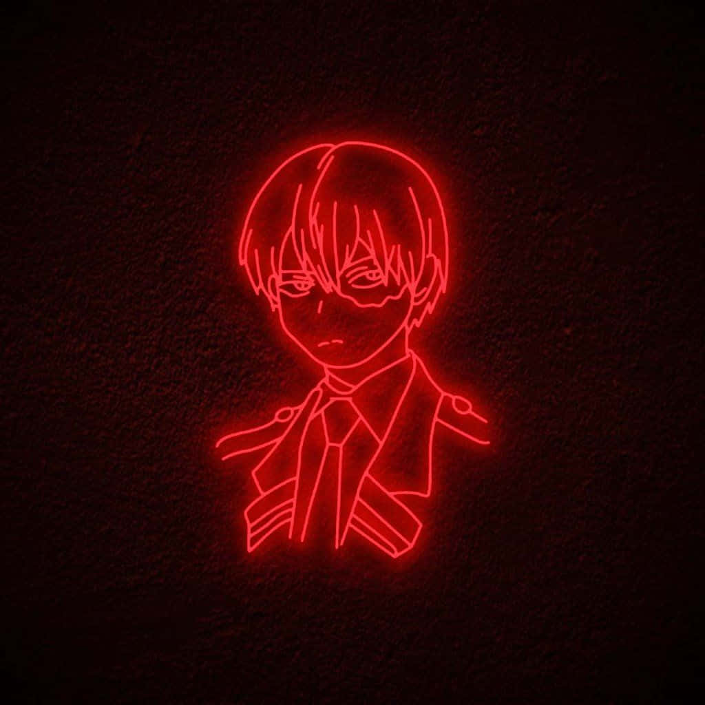 Neon Anime Shoto Todoroki Wallpaper