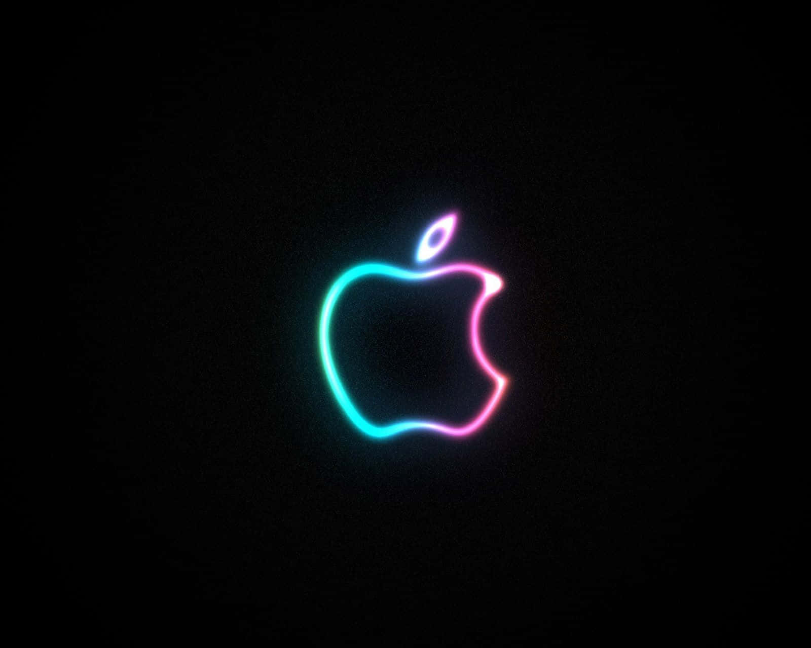 Neon Apple Logo Glow Wallpaper