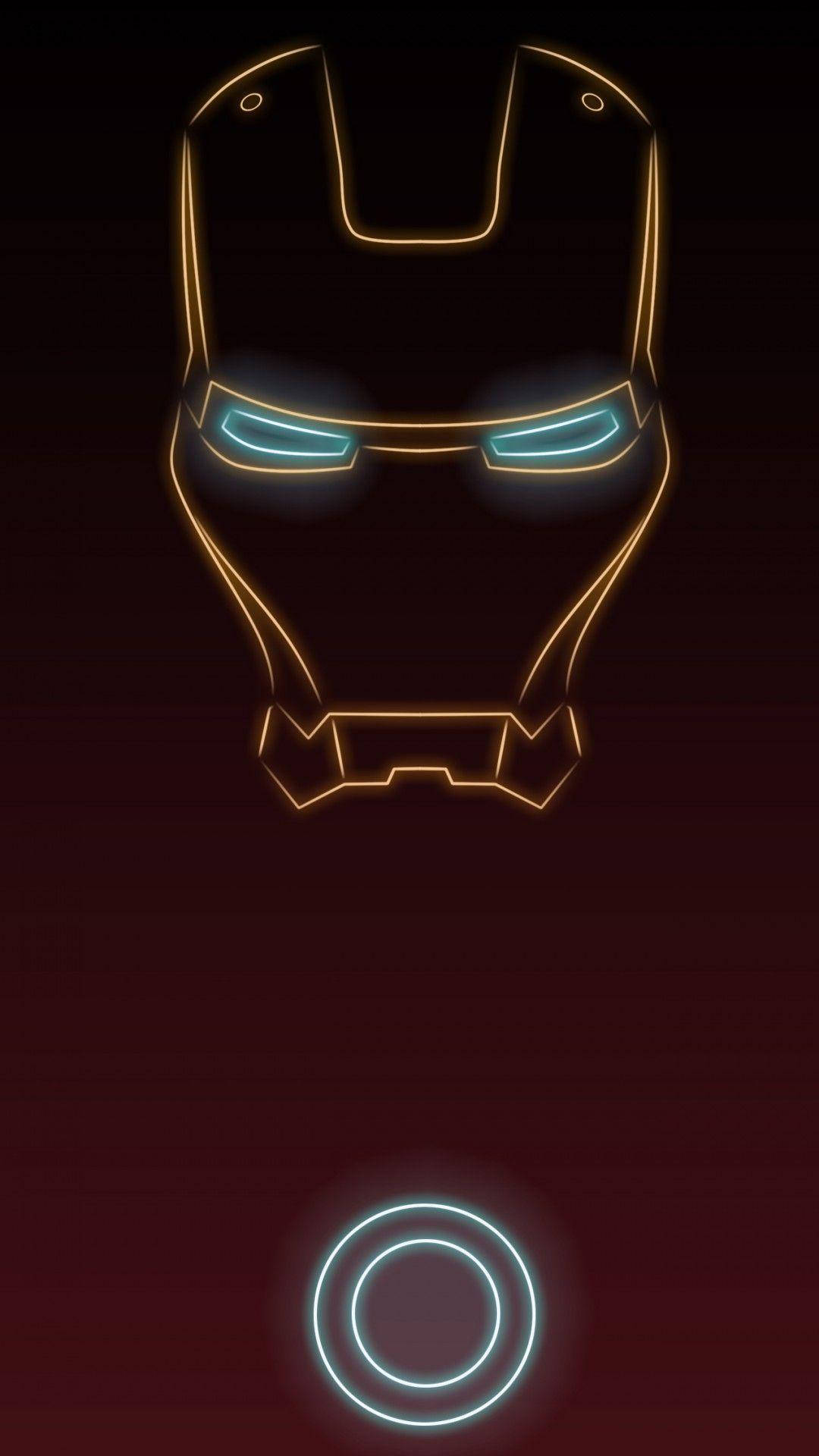 Neon Art Iron Man Iphone Wallpaper
