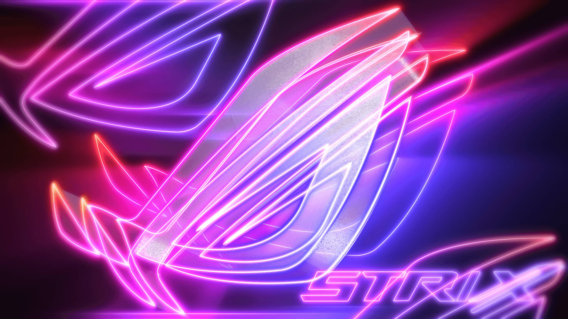 Neon Asus Rog Strix Logo Background