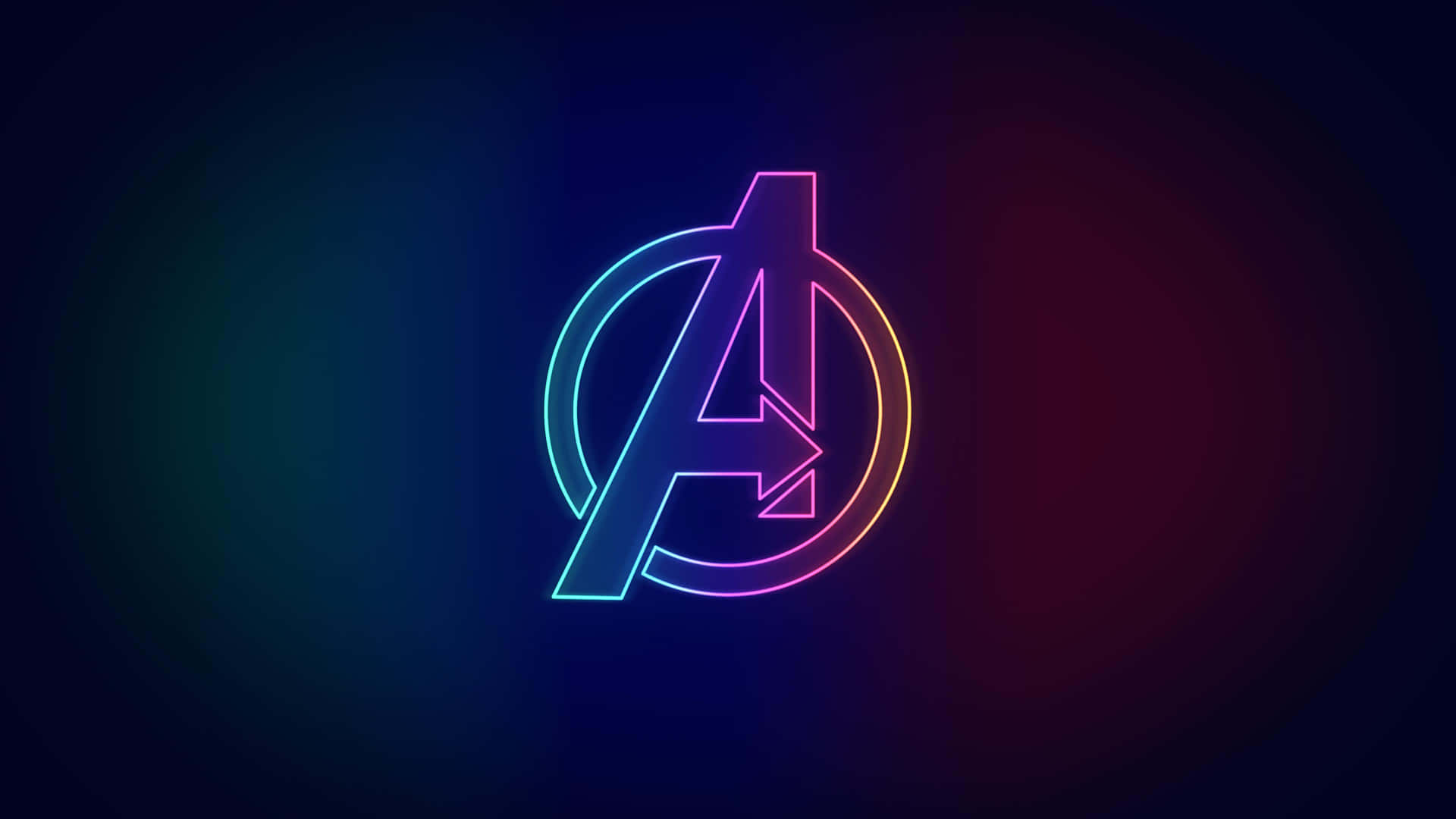 Neon Avengers Logo4 K Wallpaper Wallpaper