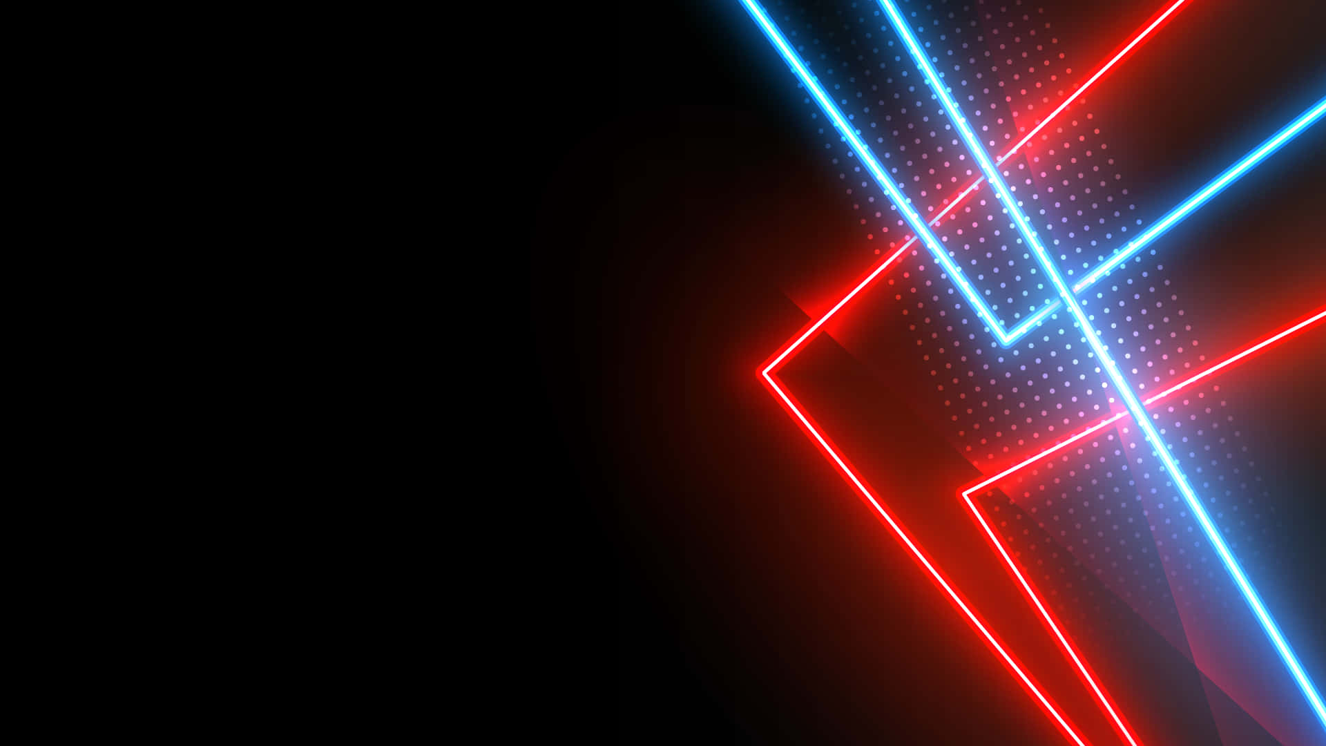 Neon Blue Red Lines Background