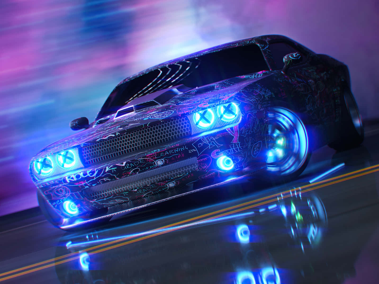 Neon 2018 Dodge Challenger Background