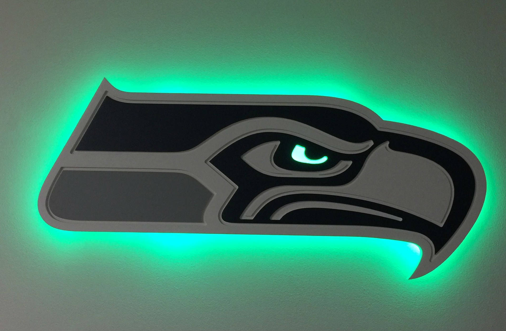 Neonbakgrundsbelysning För Seattle Seahawks. Wallpaper
