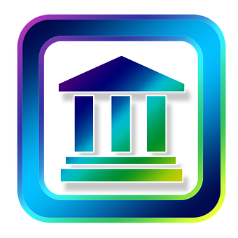 Neon Bank Icon PNG