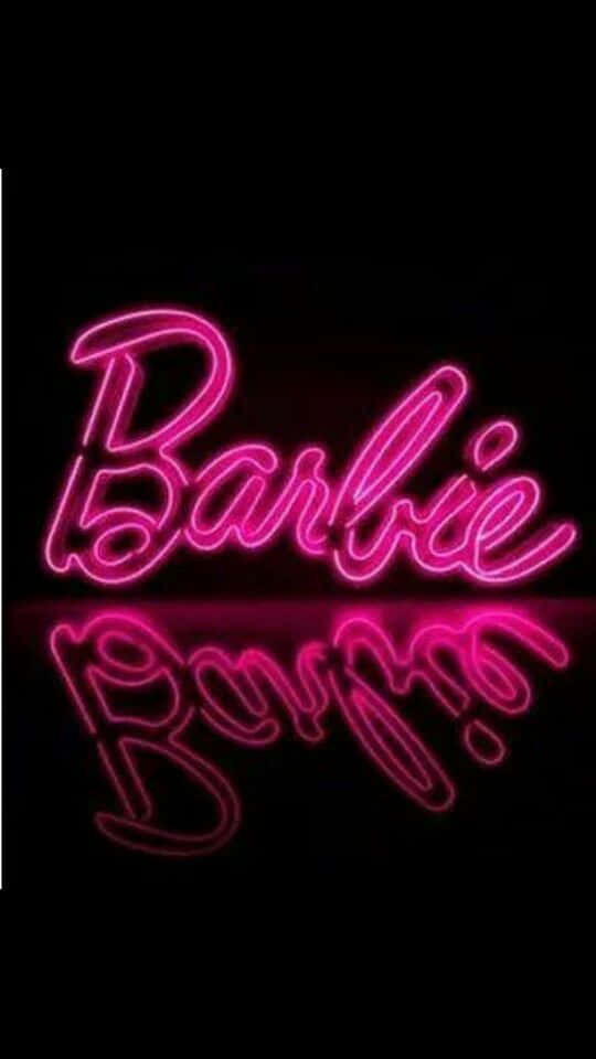 Neon Barbie Sign Wallpaper