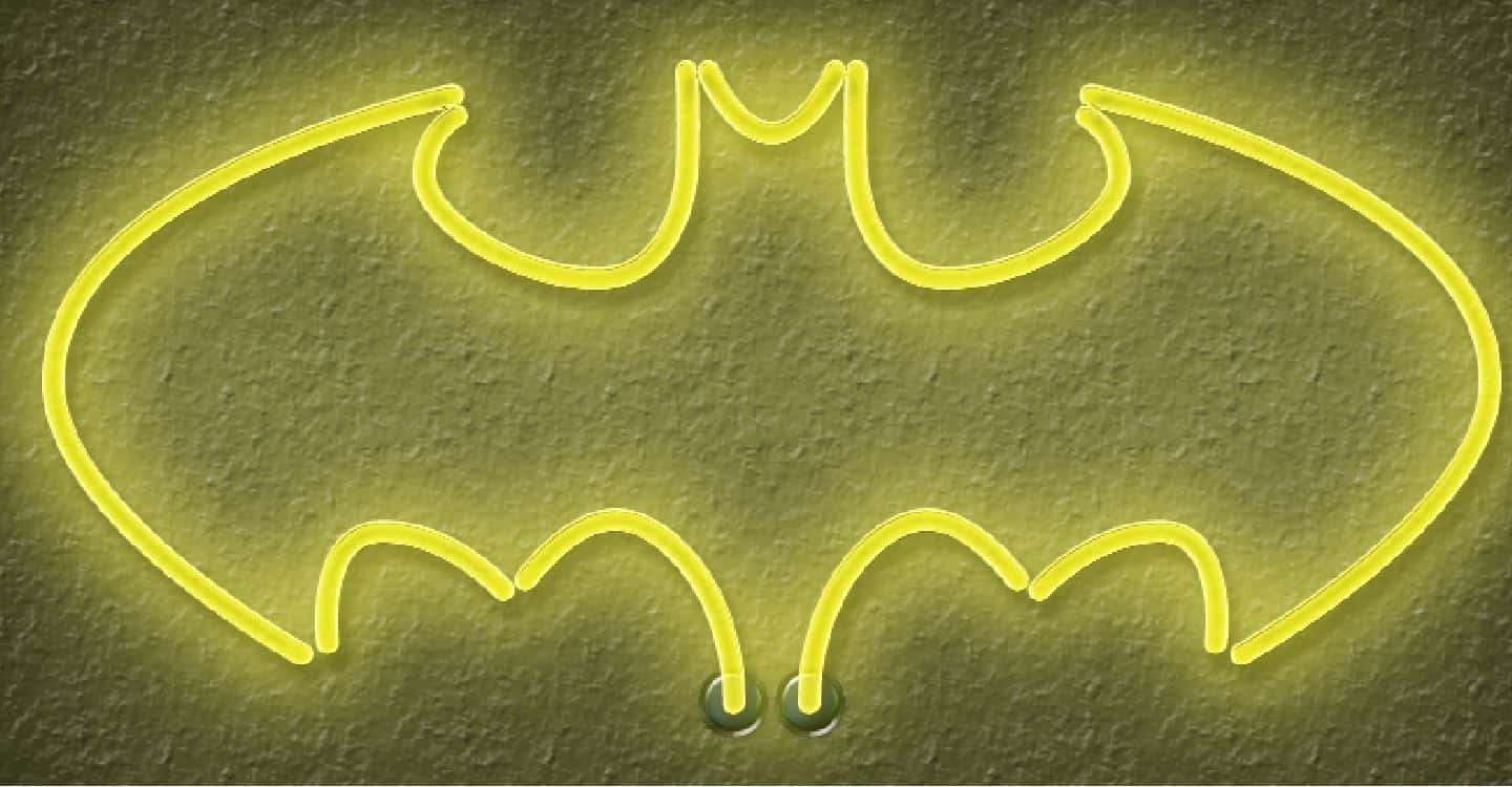 Neon Bat Symbol Illumination Wallpaper