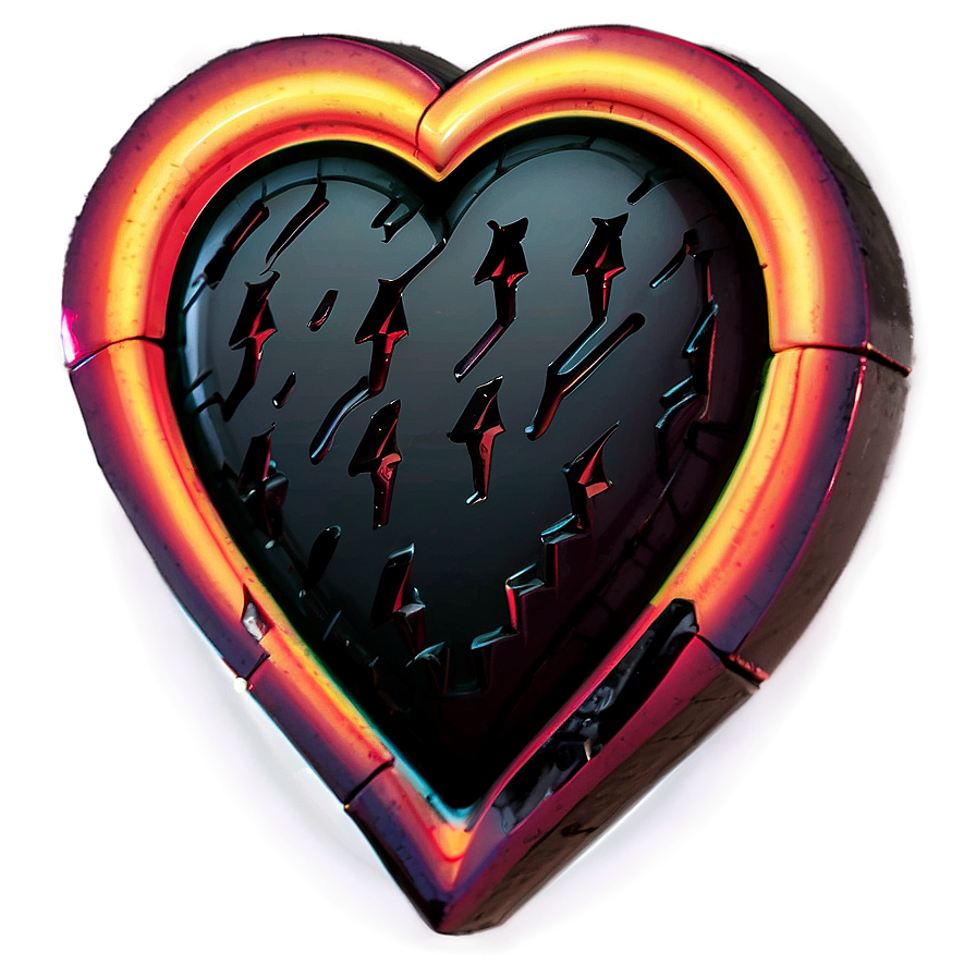 Neon Black Broken Heart Png 43 PNG