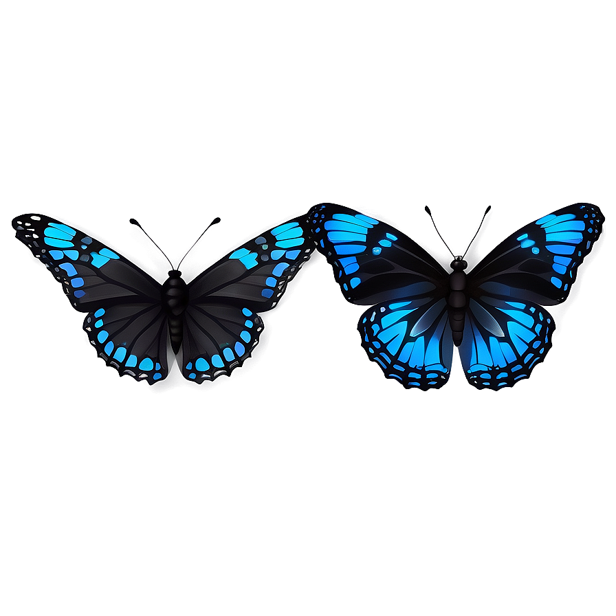 Neon Black Butterfly Png Rcq58 PNG