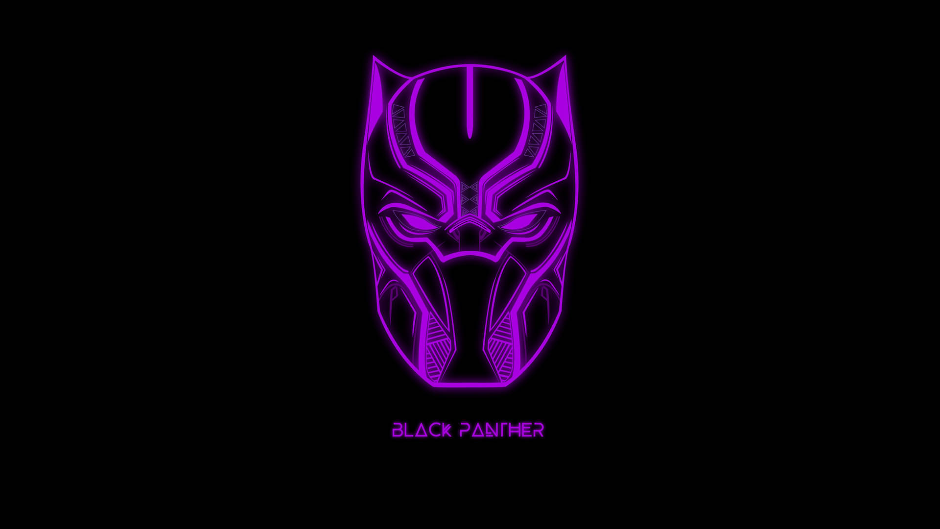 Neon Black Panther 4k Ultra Hd Dark Picture
