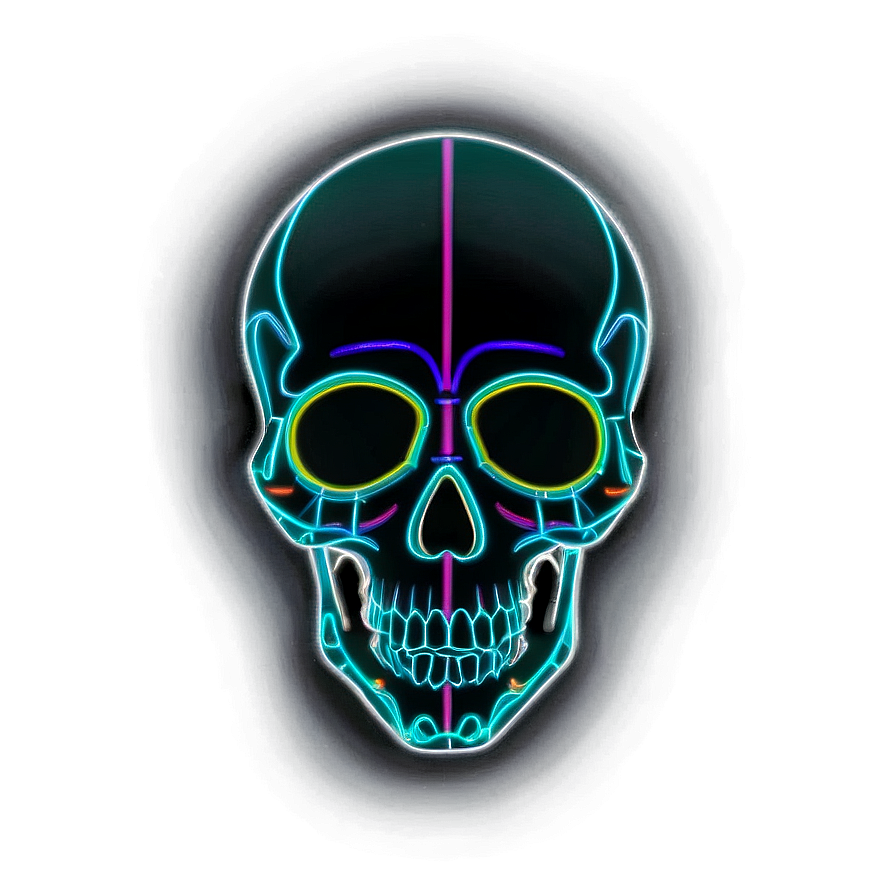 Neon Black Skull Png Ade32 PNG