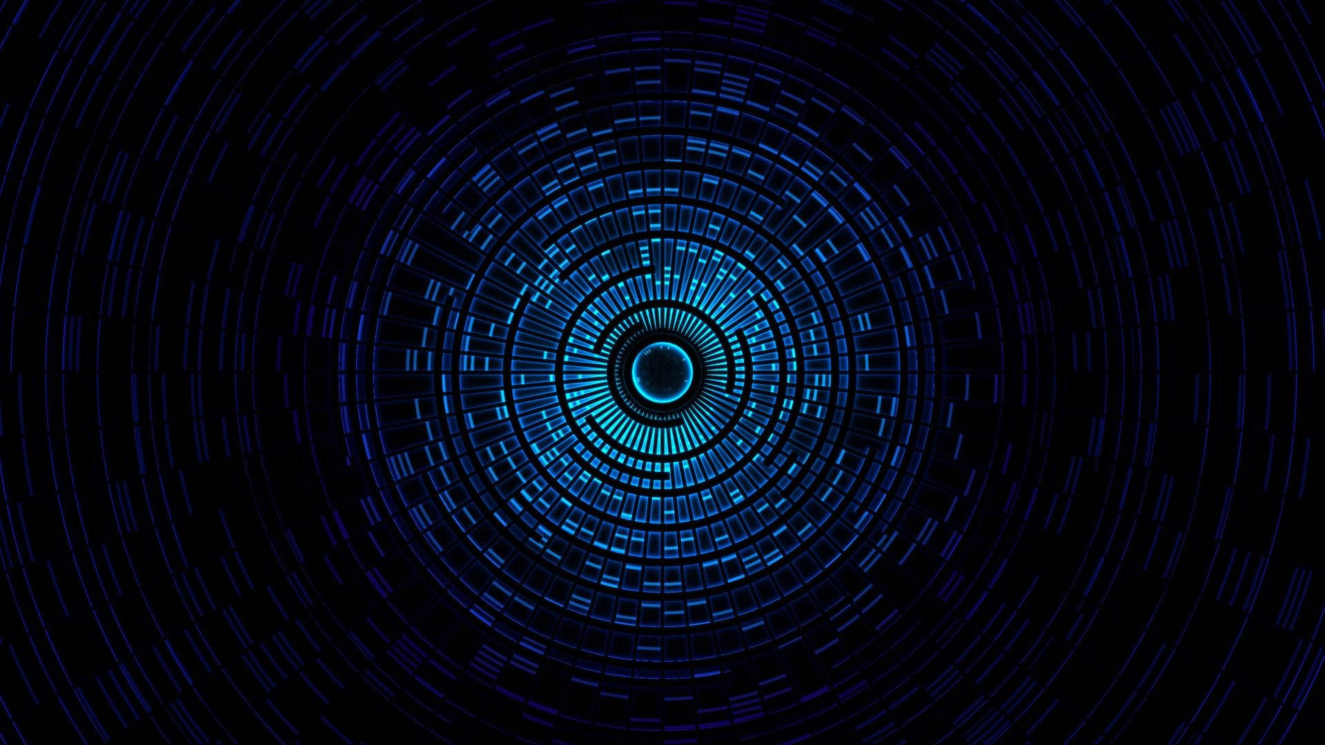 Neon Blå Æstetisk Digital Fliser Wallpaper