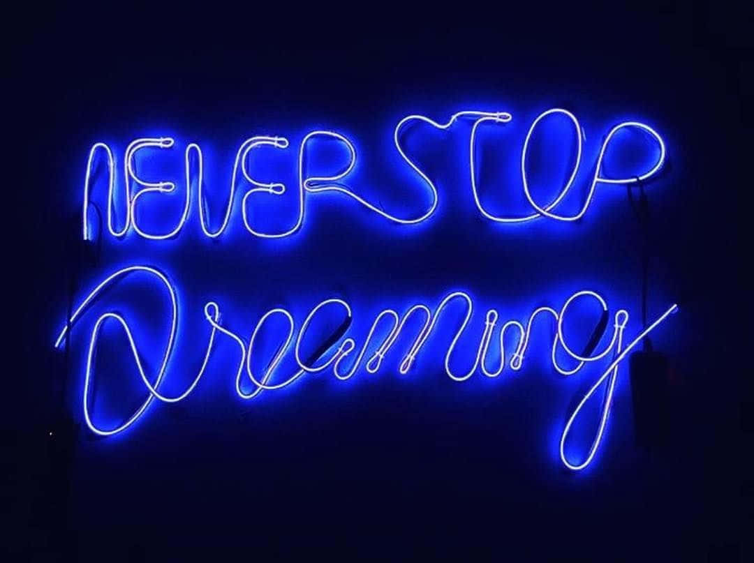Dream the impossible dream with this dazzling neon blue aesthetic.