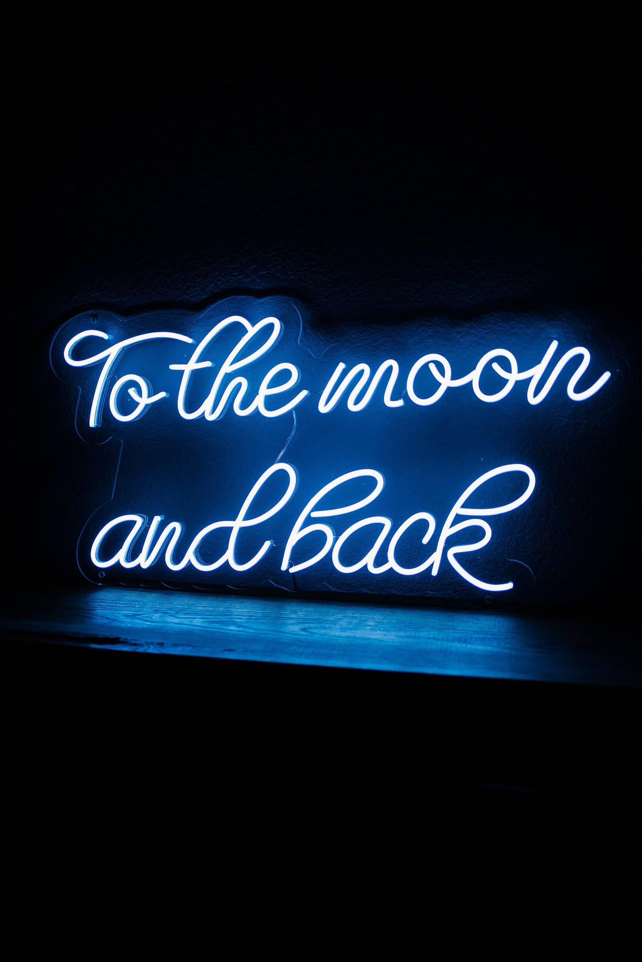 Neon Blue Aesthetic Quote Sign Wallpaper