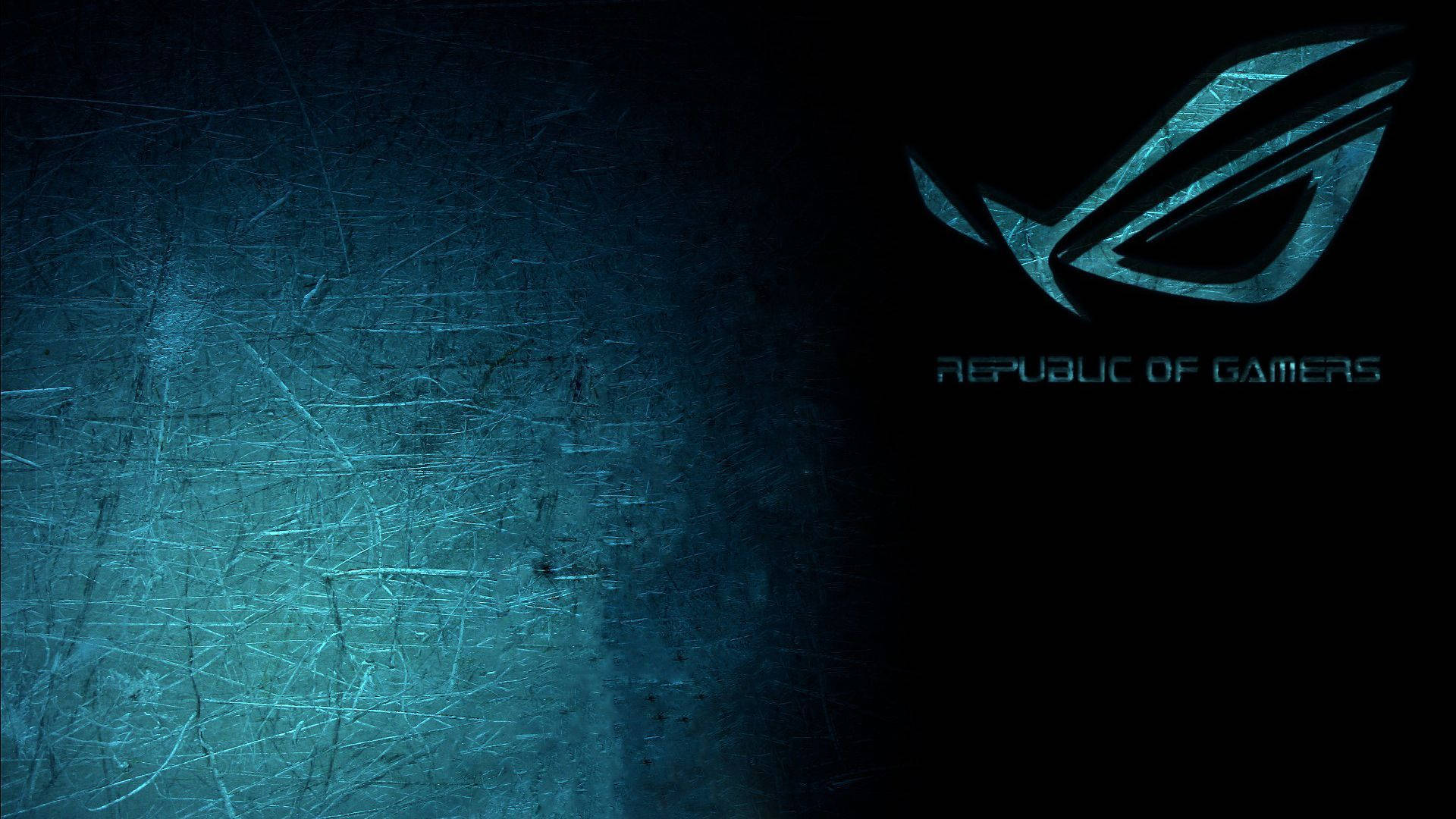 Neon Blue Asus Rog Gaming Laptop Logo Background