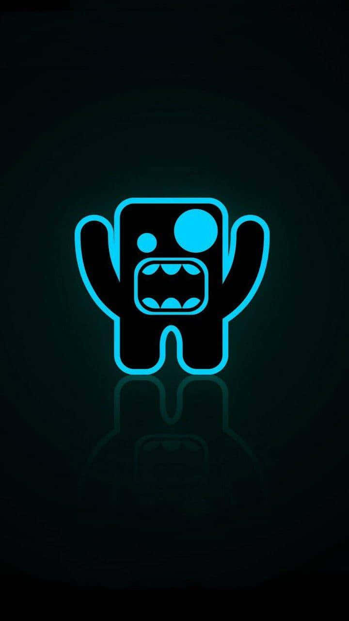 Neon Blue Domo Kun Wallpaper Wallpaper