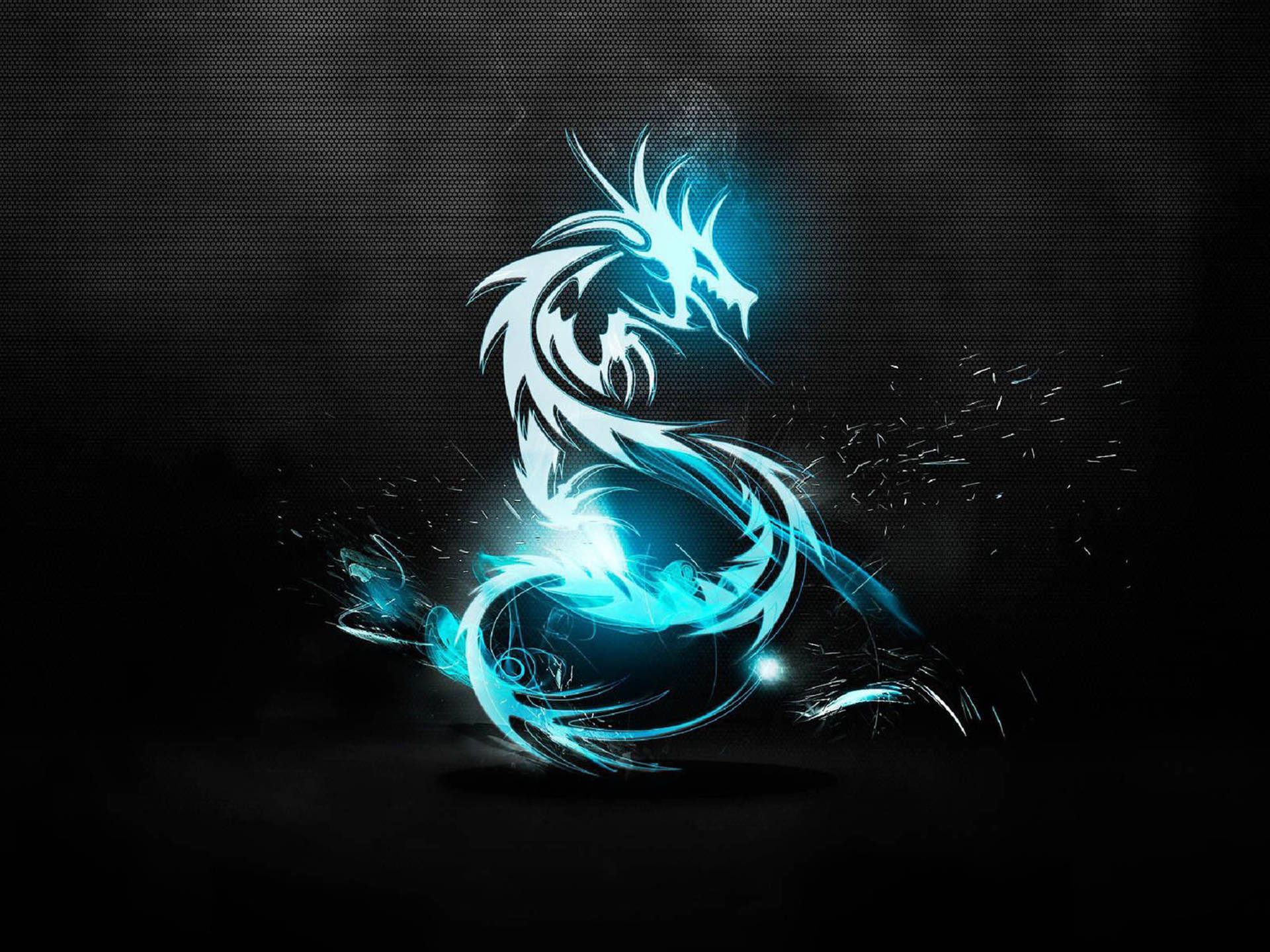 Dragóndel Este En Azul Neón Fondo de pantalla