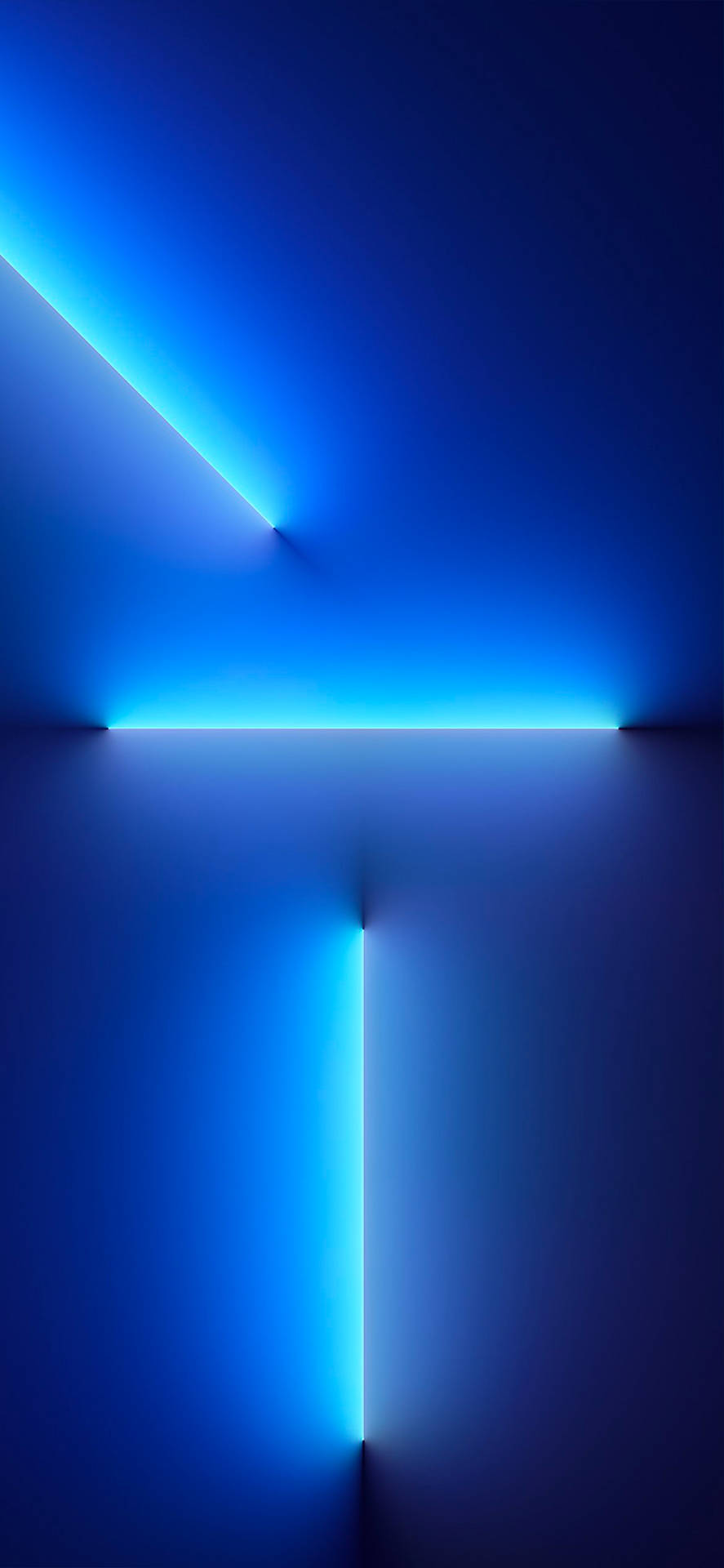 Neon Blue Lights Ios 16 Wallpaper