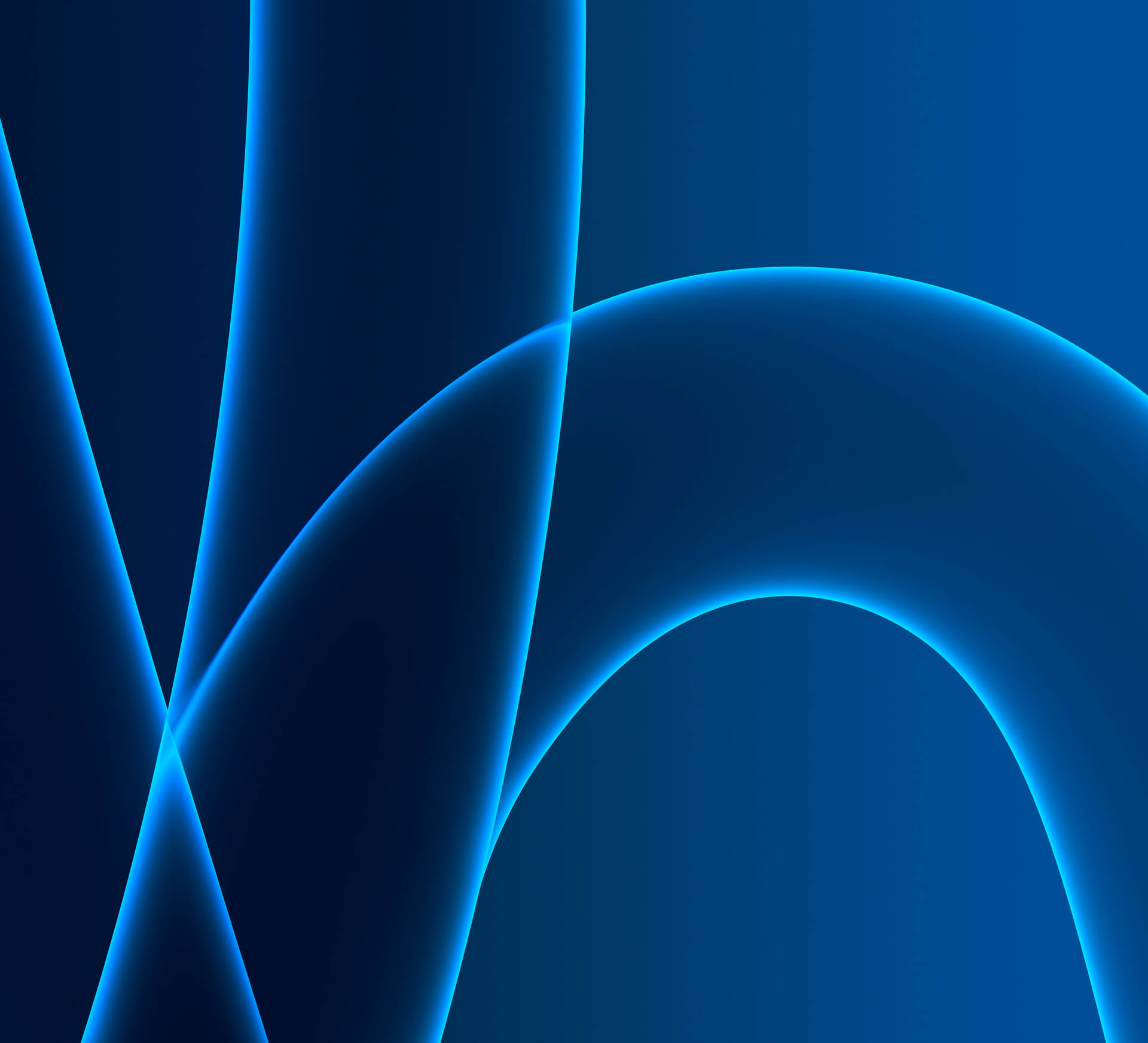Neon Blue Lines iMac 4K Wallpaper