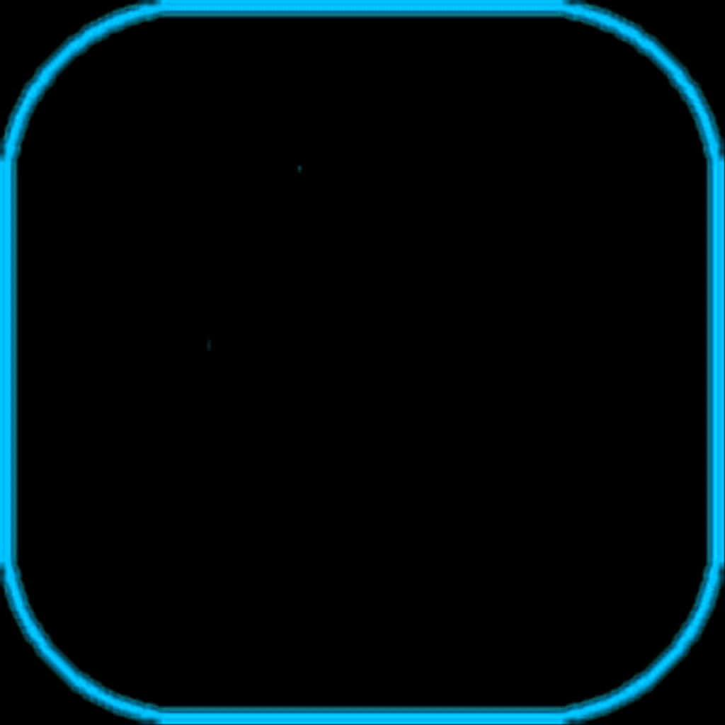 Neon Blue Square Outline PNG