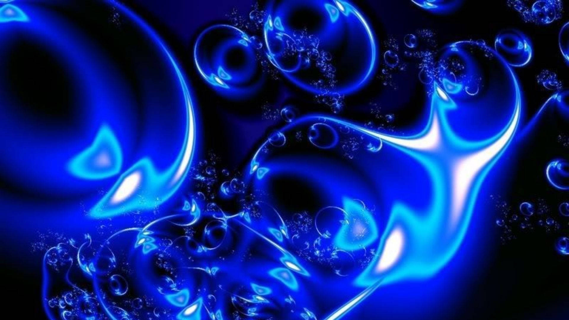 Neon Blue Water Wallpaper
