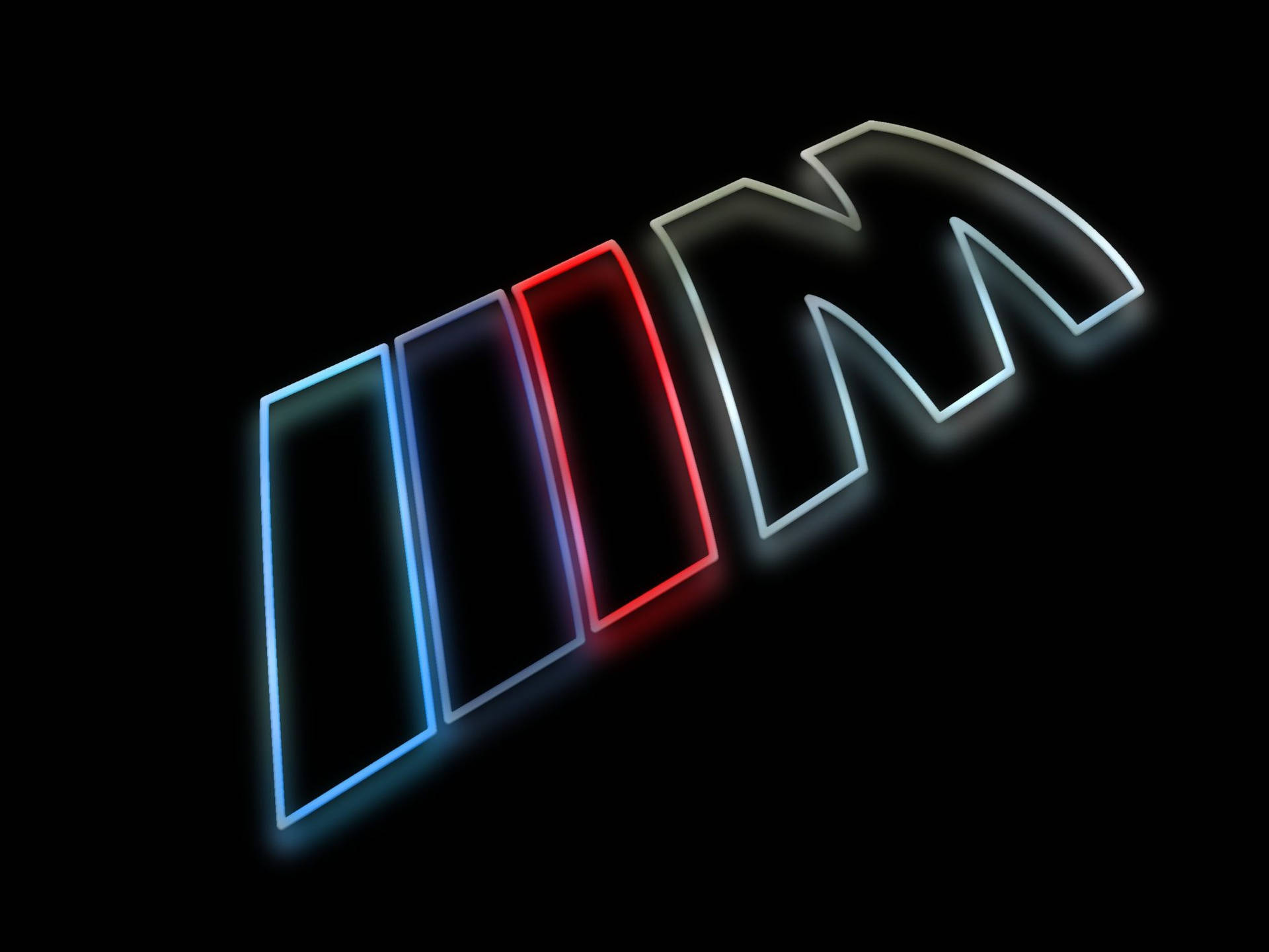 Logo Bmw M Al Neon Sfondo