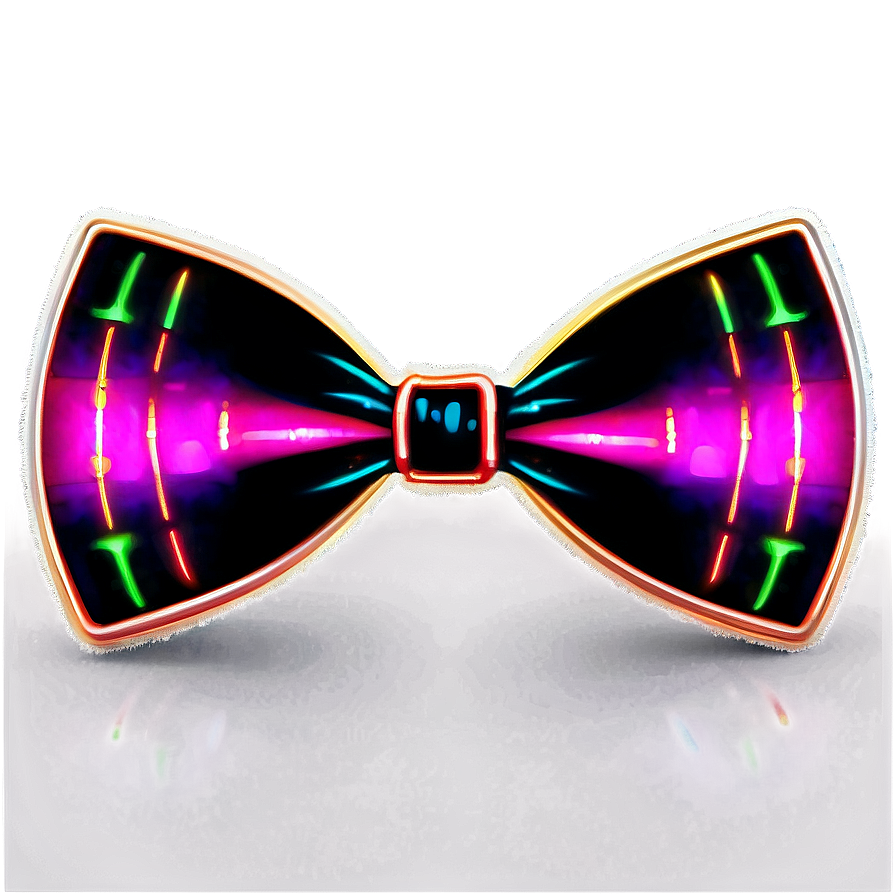 Neon Bow Tie Png 05252024 PNG