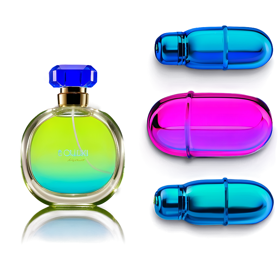 Neon Bright Perfume Bottle Png 06212024 PNG