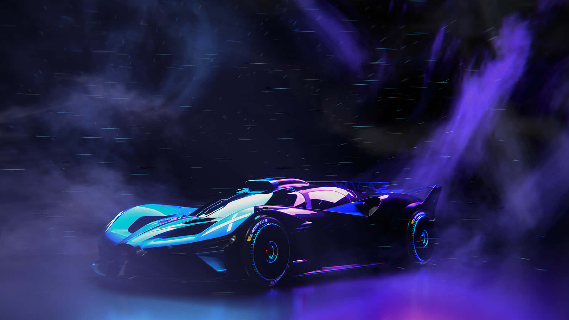 "Eye-catching Neon Bugatti" Wallpaper