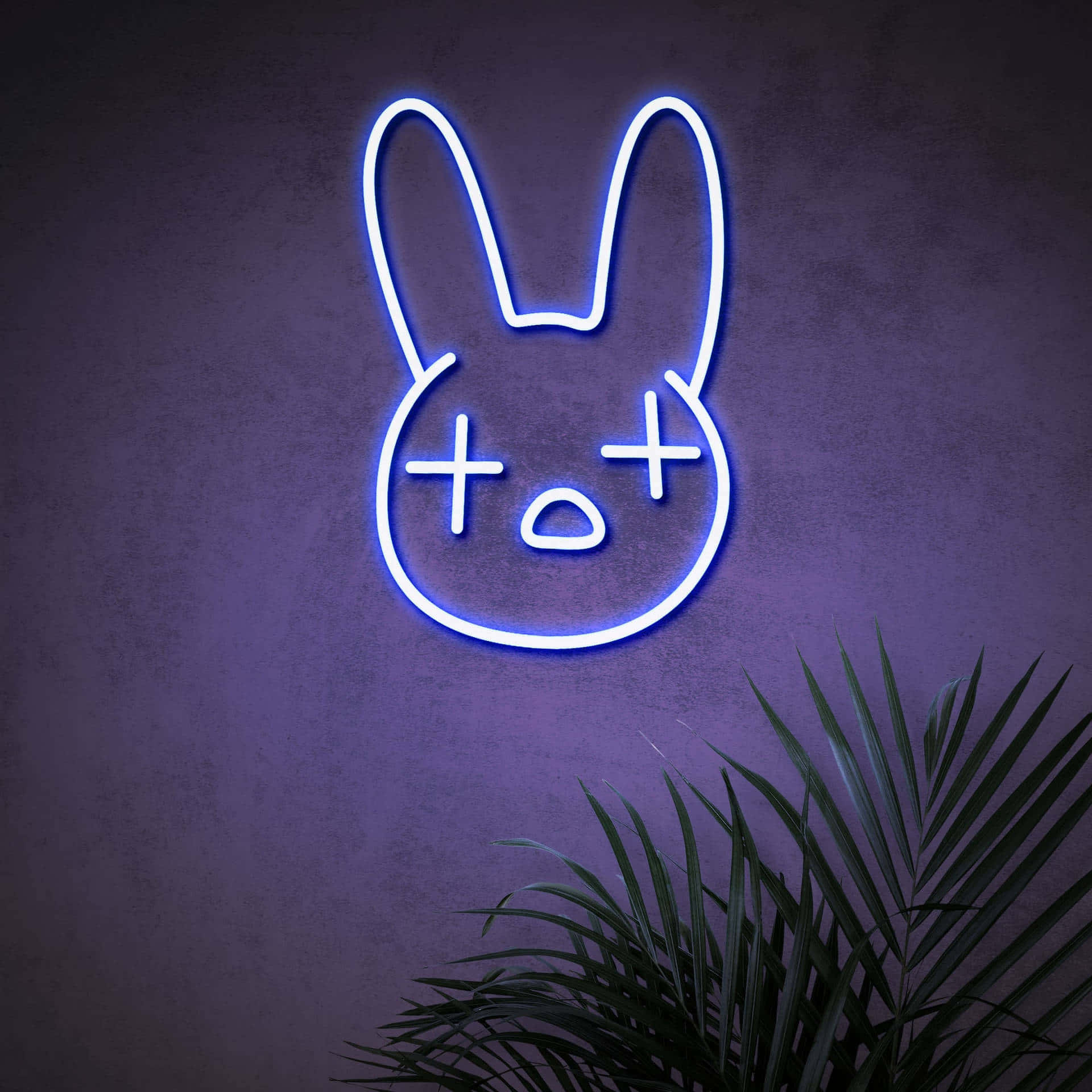 Neon Bunny Wall Art Wallpaper