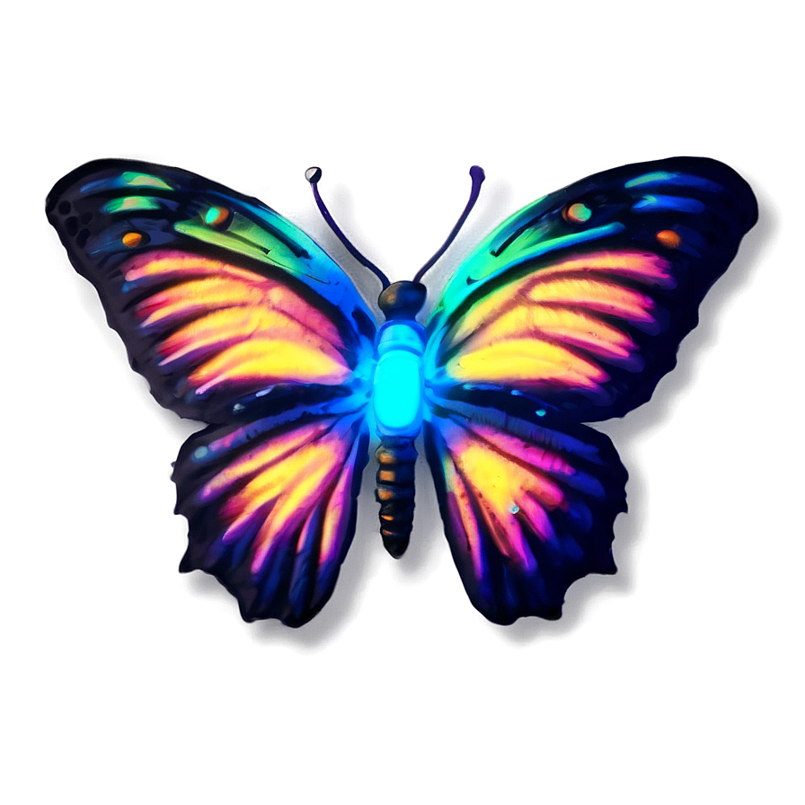 Neon Butterfly Glow Png Jmv63 PNG