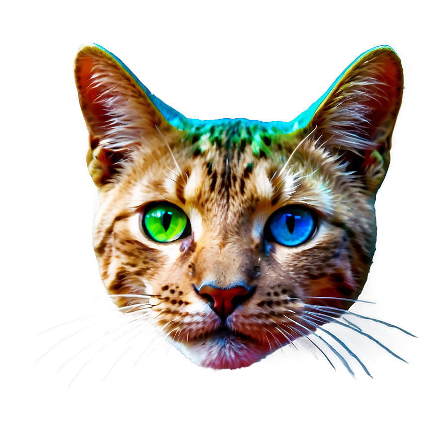 Neon Cat Face Png 76 PNG
