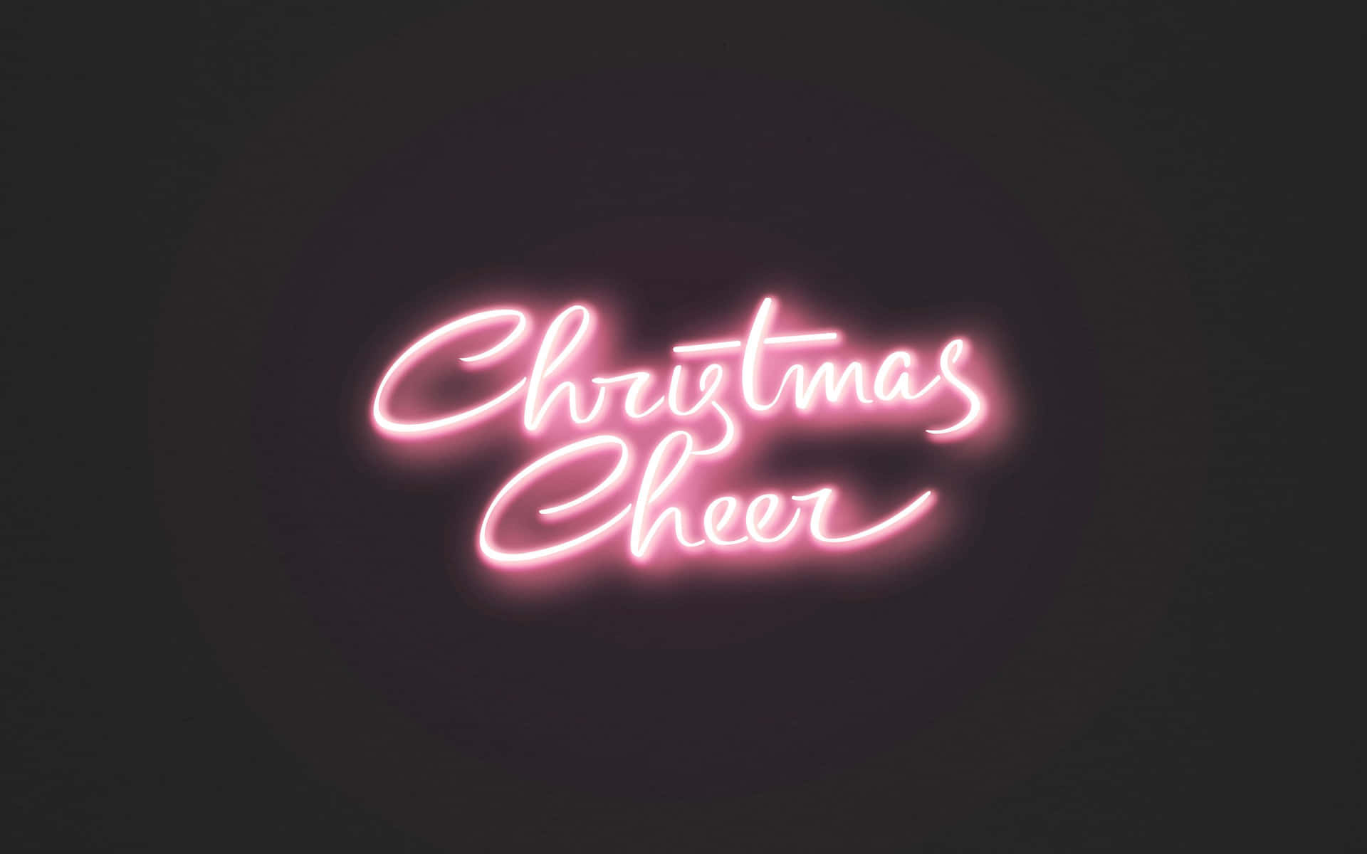 Neon Christmas Cheer Sign Wallpaper