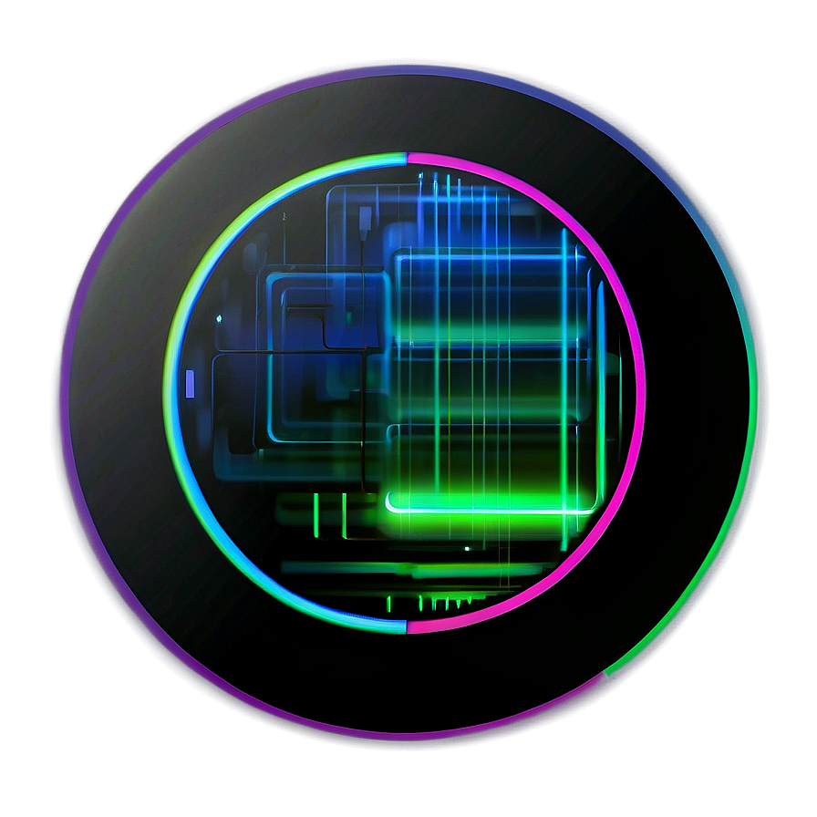 Neon Circle Vector Png Clq PNG