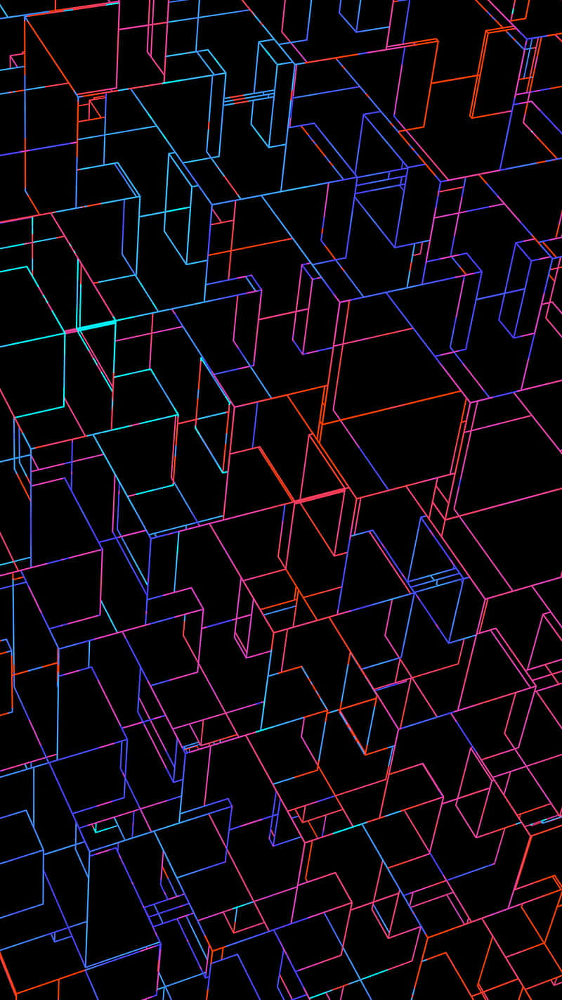 Neon Circuit Pattern Wallpaper Wallpaper