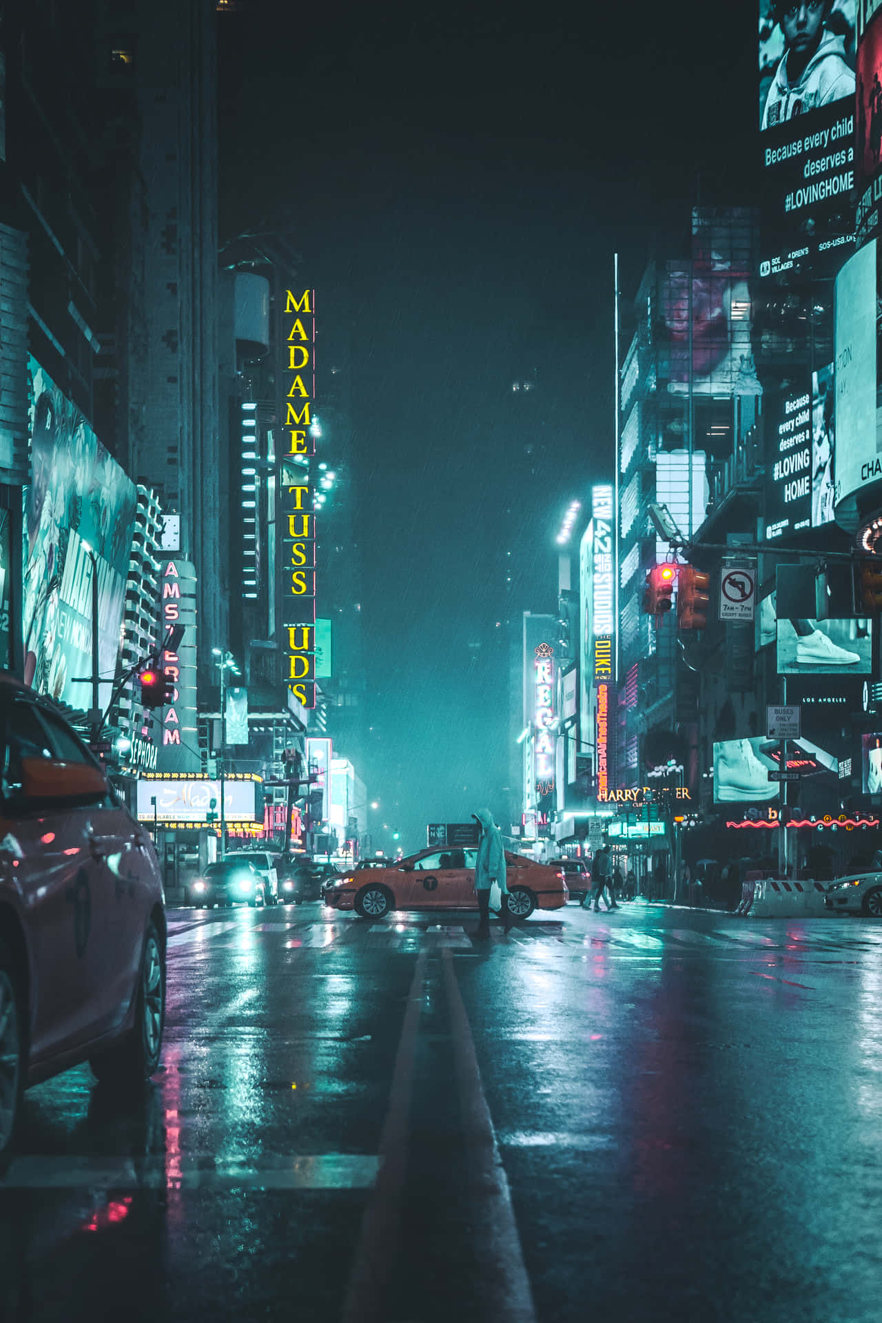 Discover the beauty of neon cityscapes Wallpaper