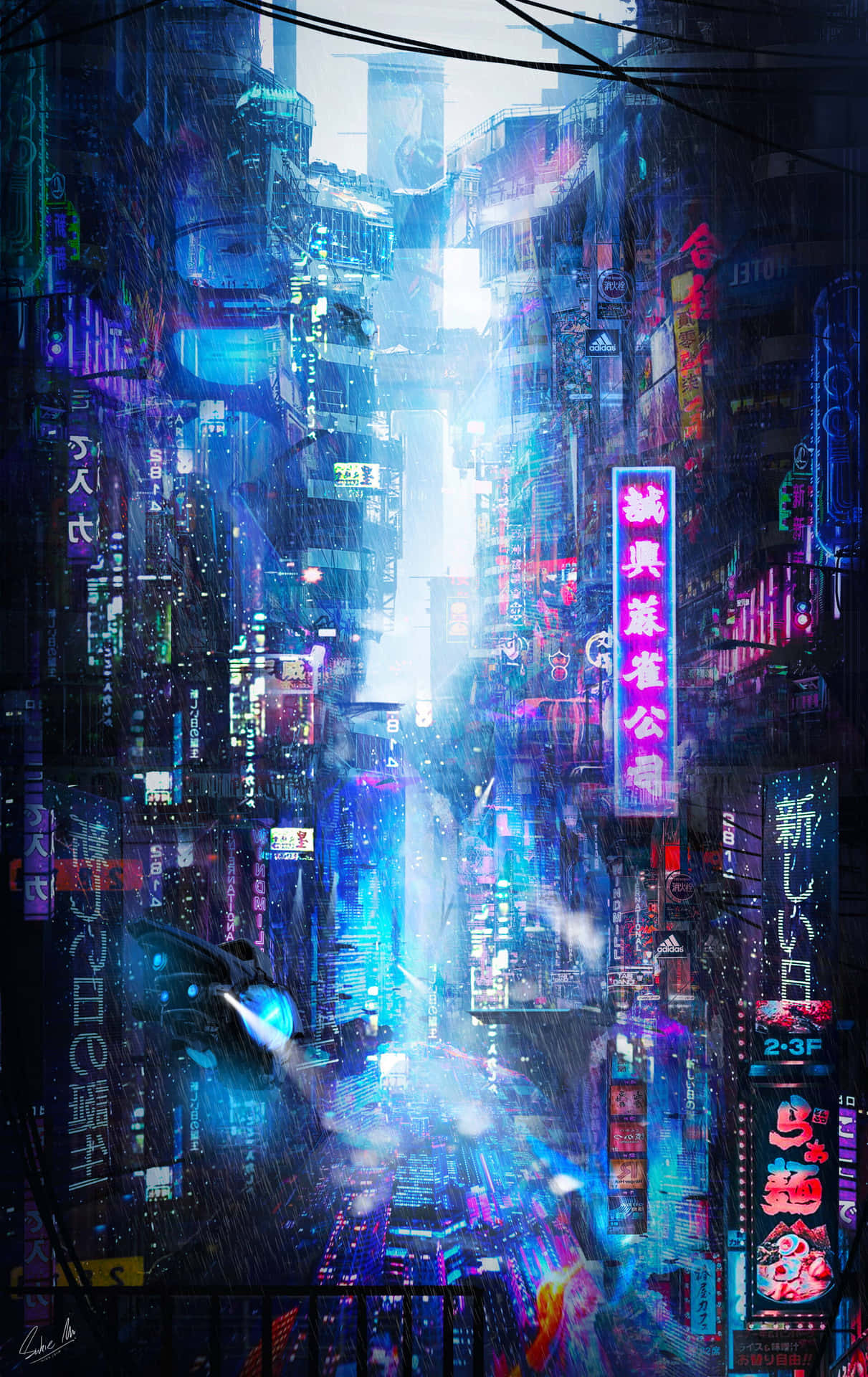 Erkundensie Die Atemberaubende Stadtsilhouette Von Neon City Aesthetic. Wallpaper